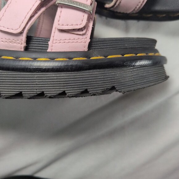 Dr. Martens Women 8 Blaire Slide Sandals Chalk Pink Purple SK01X Platform Buckle - Picture 16 of 16